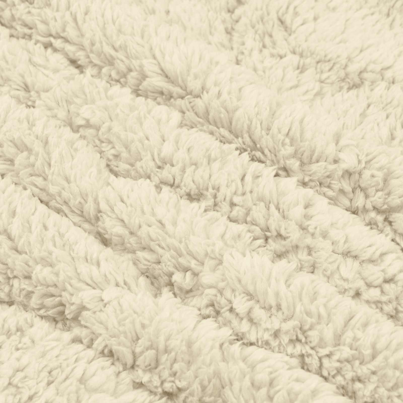 Sommerdecke Creme 155 x 220 cm Mikrofaser und Teddy-Fleece