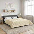 Sommerdecke Creme 240 x 260 cm Mikrofaser und Teddy-Fleece