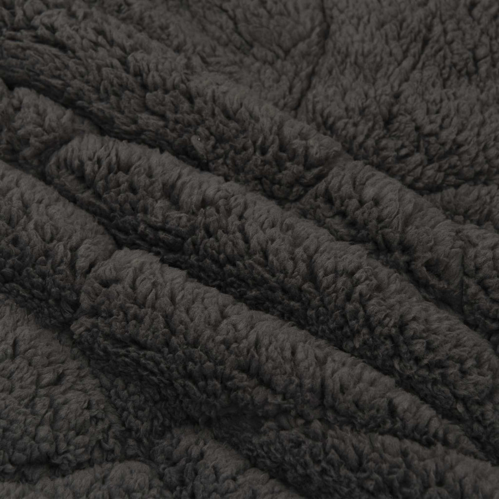 Ganzjahresbettdecke Gepolstert Anthrazit 220 x 240 cm