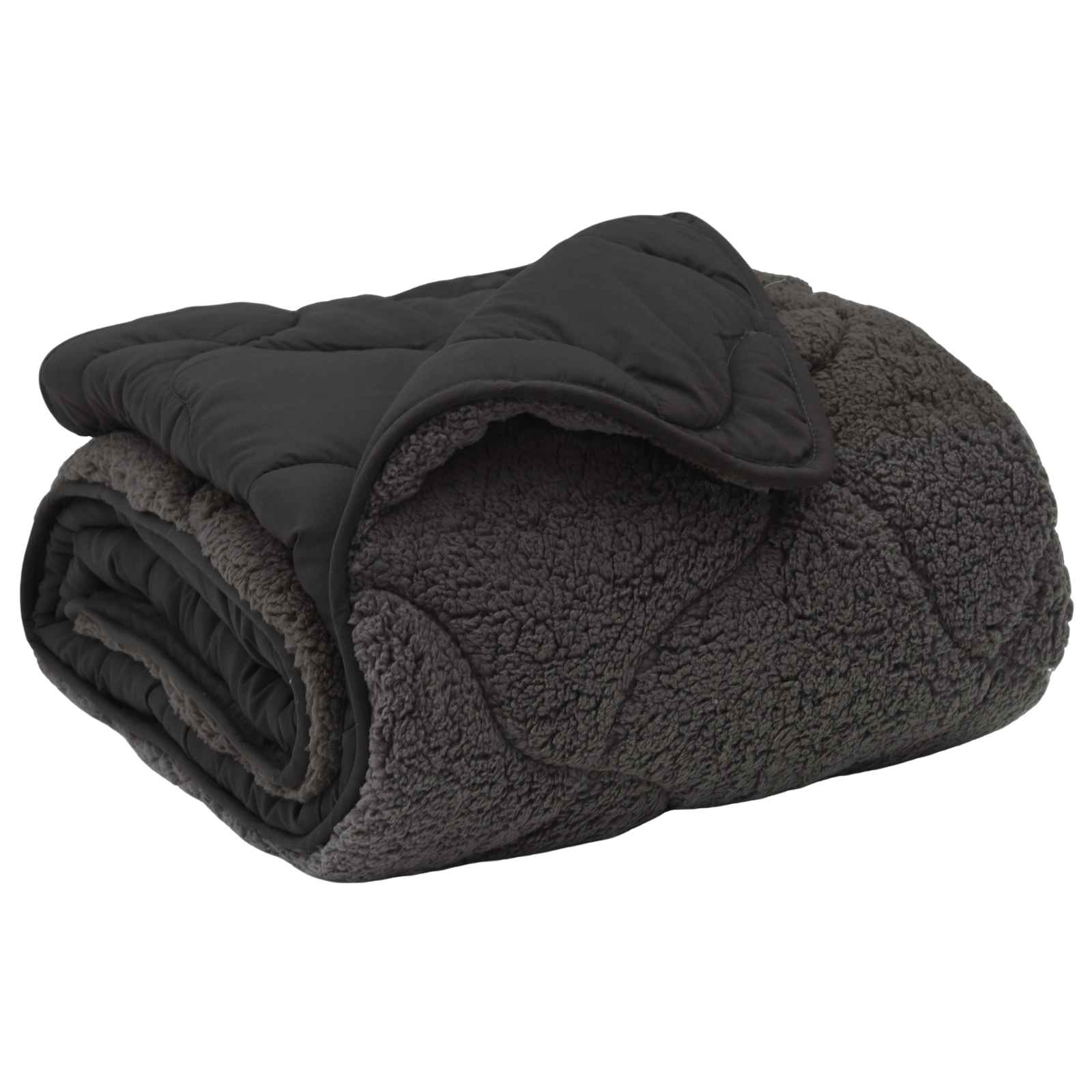 Ganzjahresbettdecke Gepolstert Anthrazit 240 x 260 cm