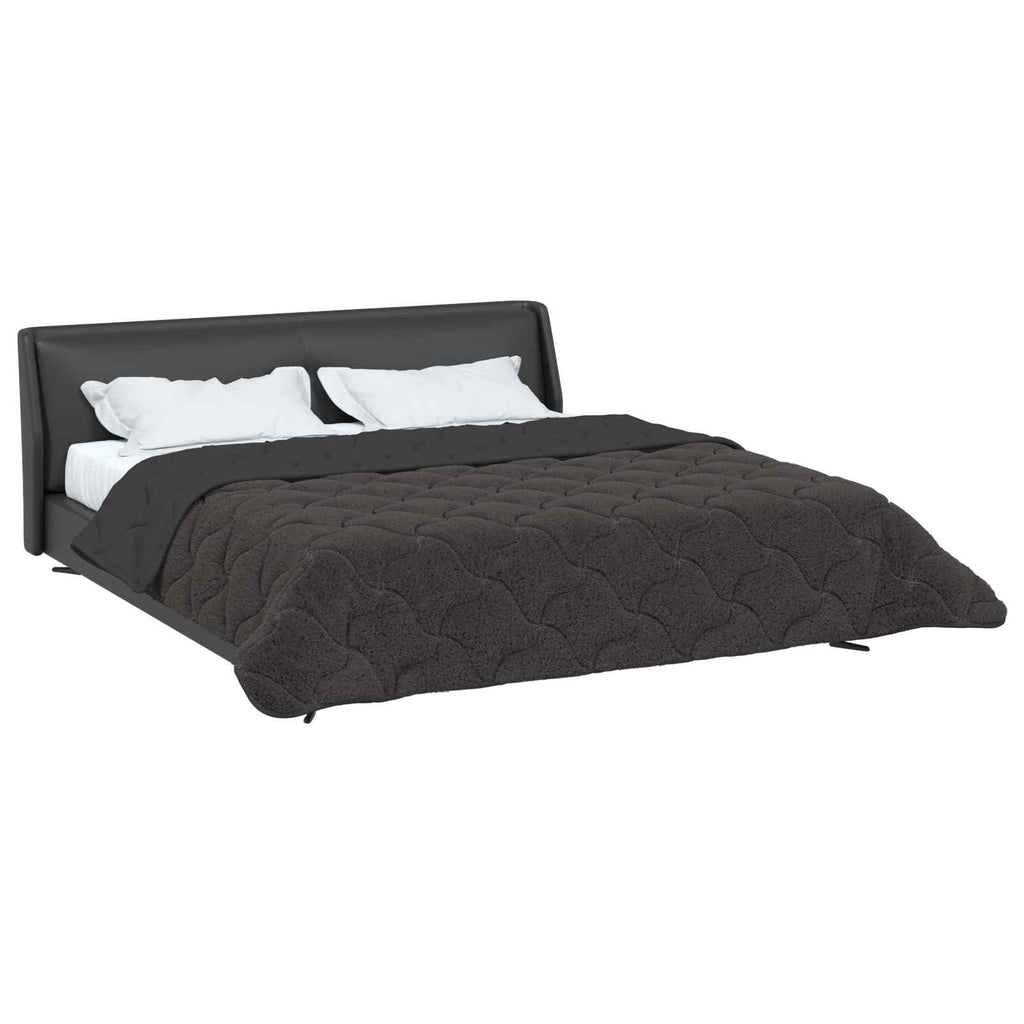 Ganzjahresbettdecke Gepolstert Anthrazit 240 x 260 cm