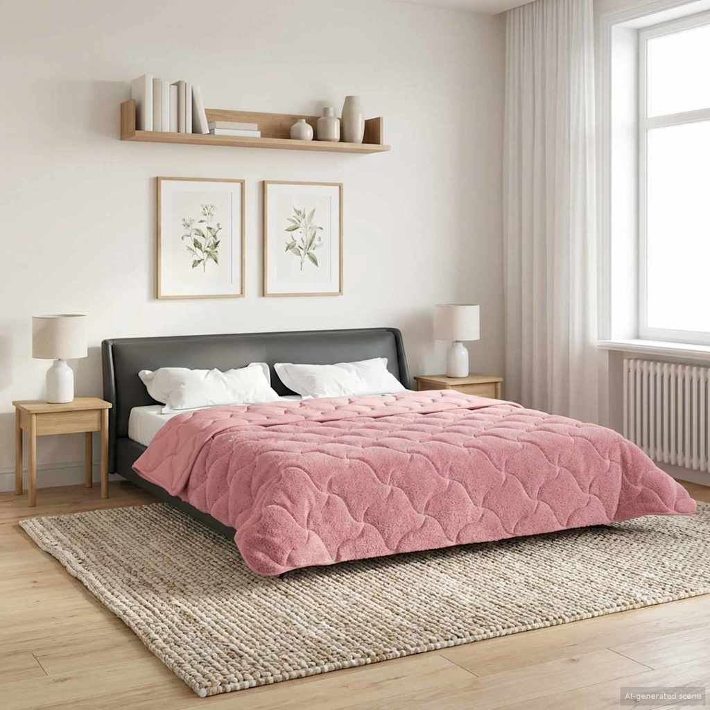 Ganzjahresbettdecke Gepolstert Rosa 220 x 240 cm