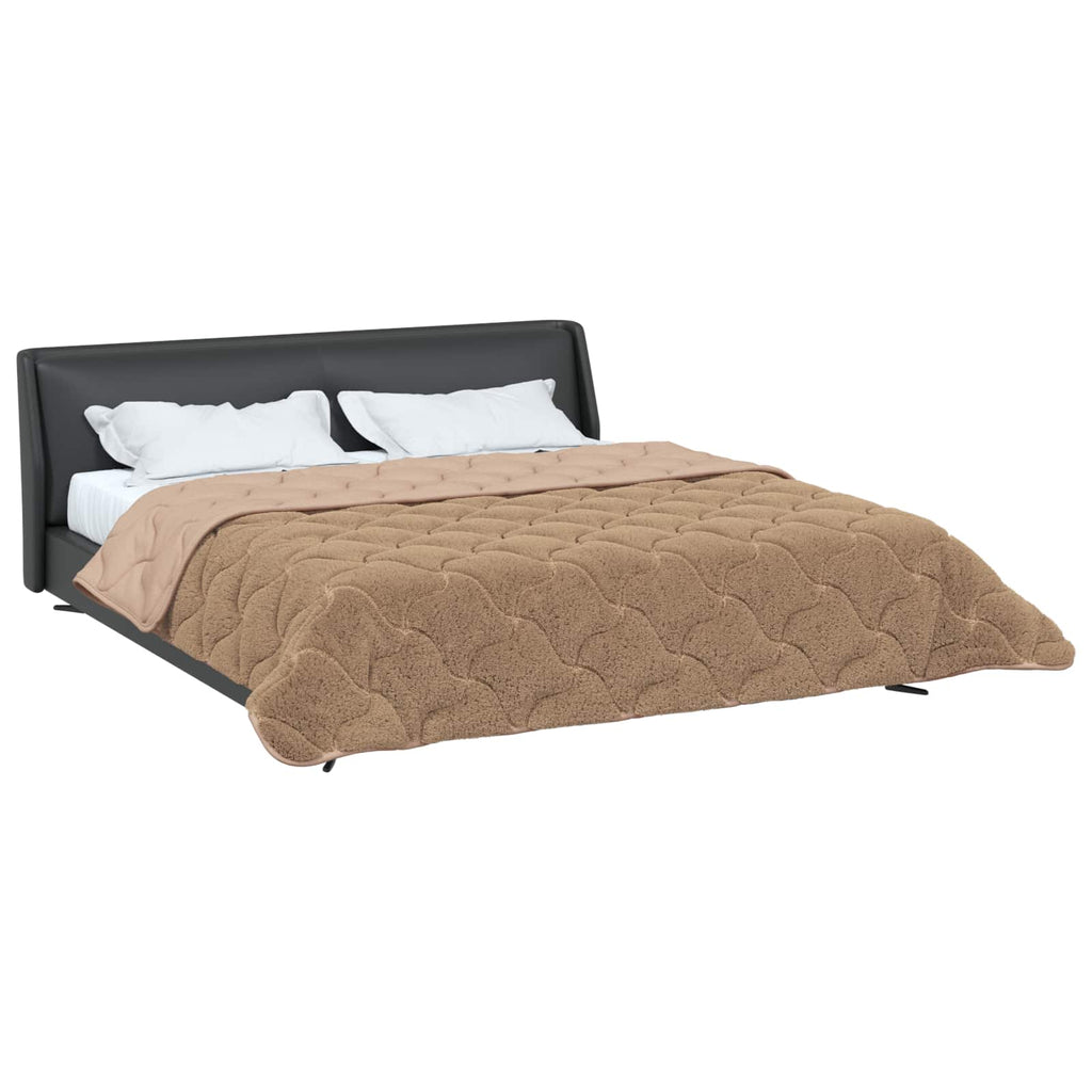 Ganzjahresbettdecke Gepolstert Taupe 200 x 200 cm