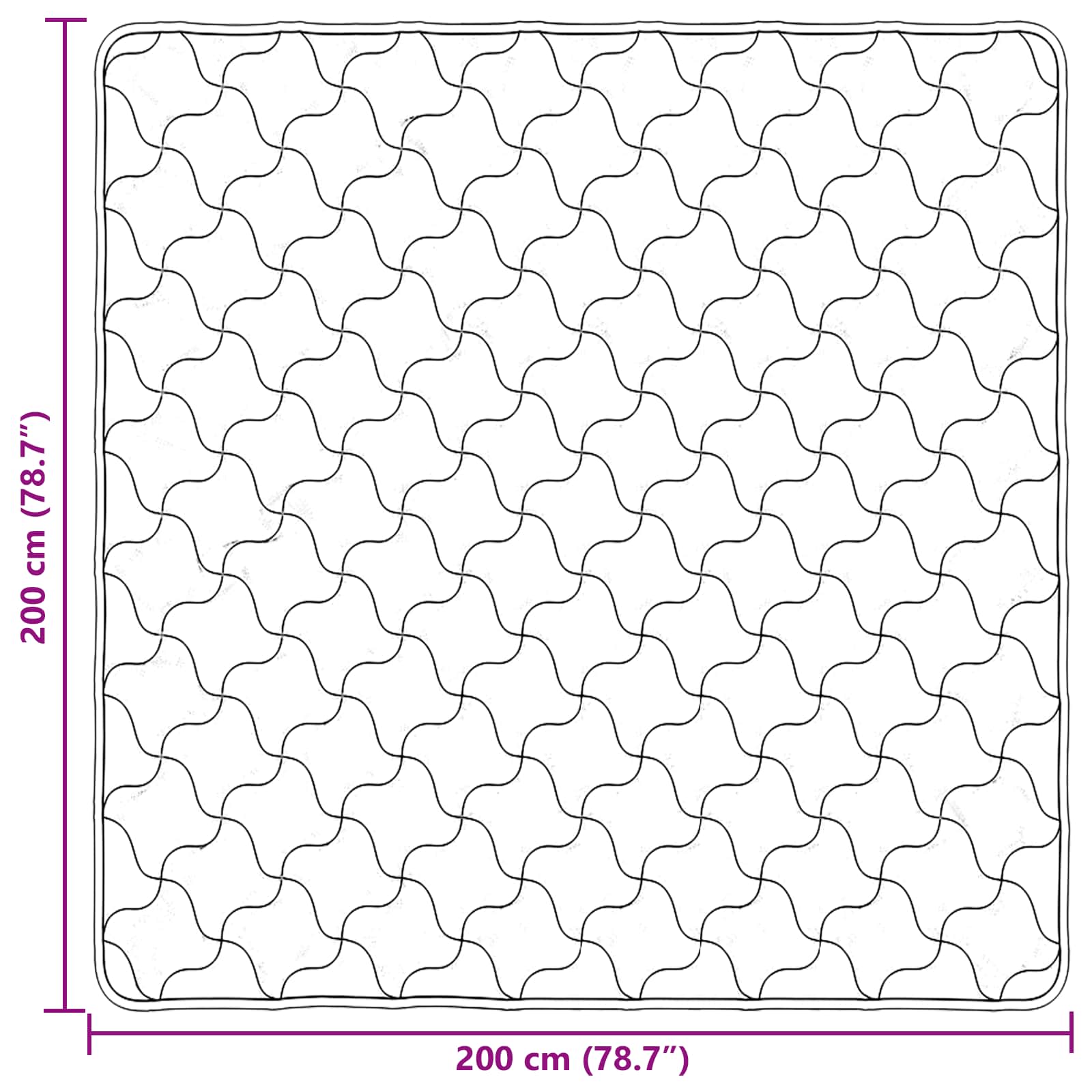 Ganzjahresbettdecke Gepolstert Taupe 200 x 200 cm