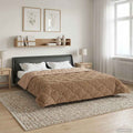 Ganzjahresbettdecke Gepolstert Taupe 200 x 240 cm