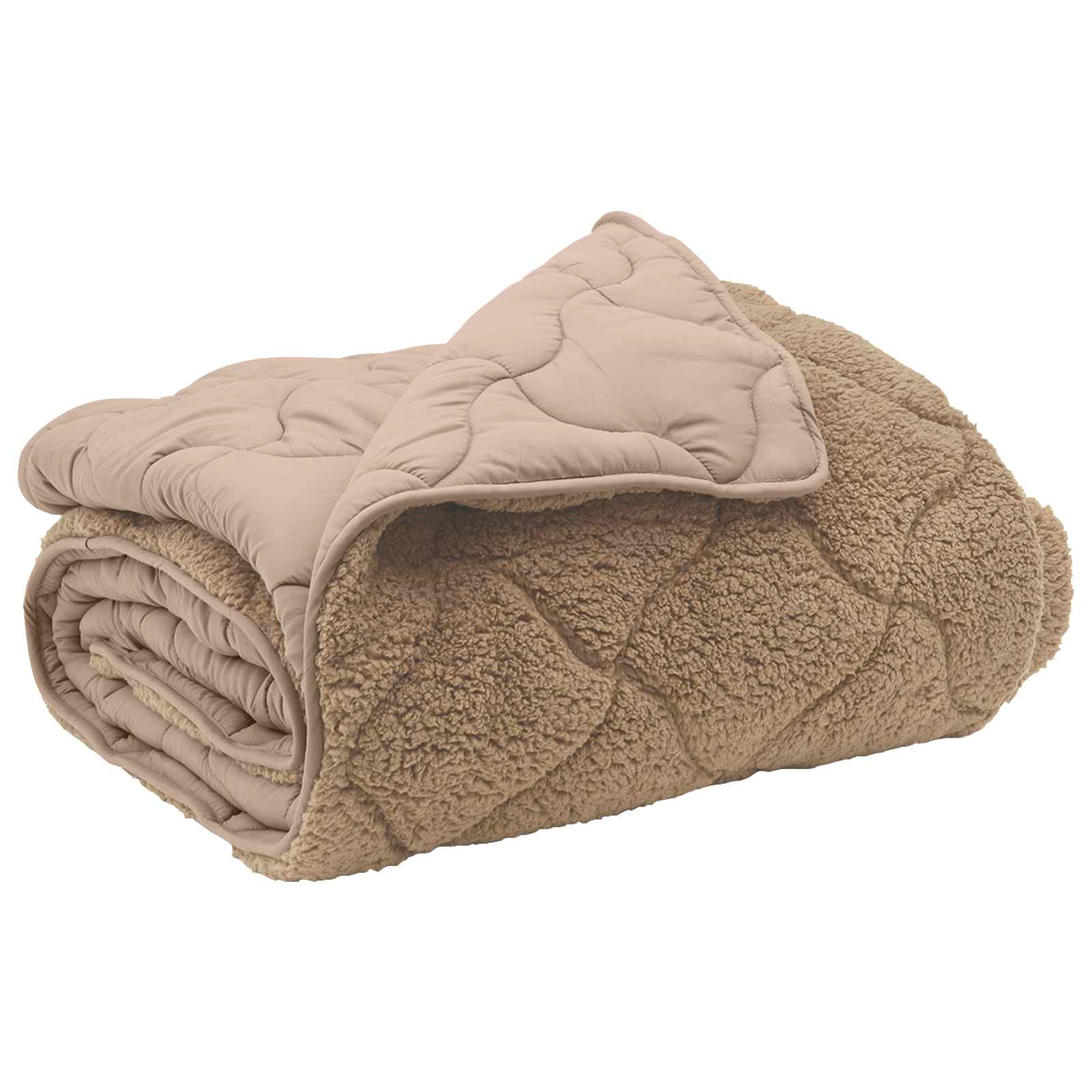 Ganzjahresbettdecke Gepolstert Taupe 155 x 220 cm