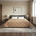 Ganzjahresbettdecke Gepolstert Taupe 220 x 260 cm