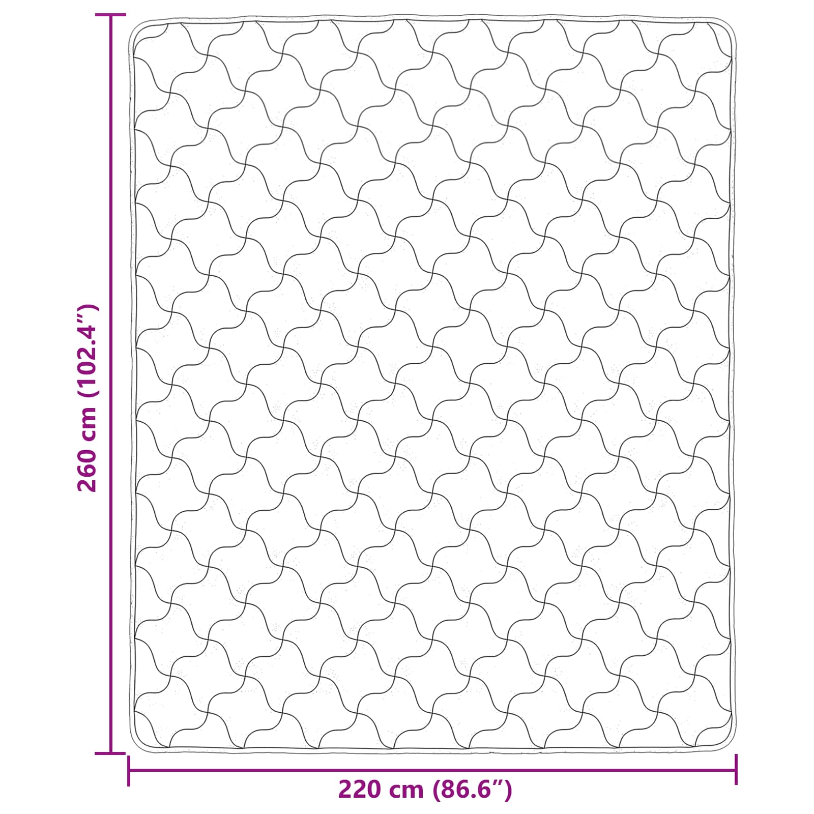 Ganzjahresbettdecke Gepolstert Taupe 220 x 260 cm