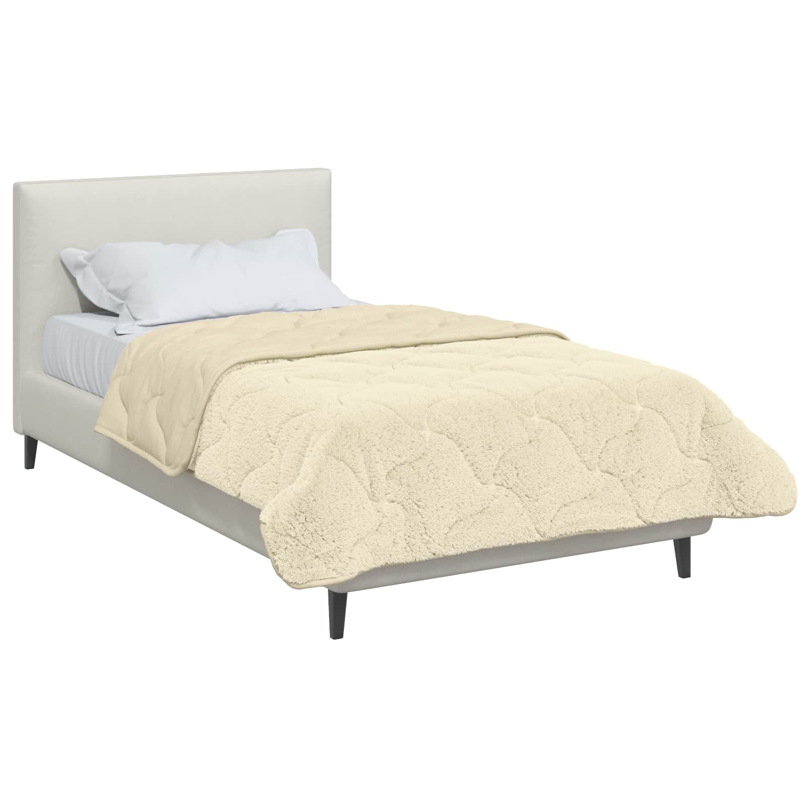 Ganzjahresbettdecke Gepolstert Creme 140 x 220 cm
