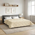 Ganzjahresbettdecke Gepolstert Creme 220 x 240 cm