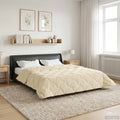 Ganzjahresbettdecke Gepolstert Creme 240 x 260 cm