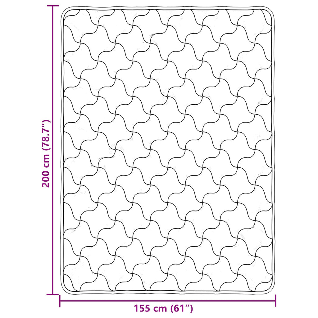 Winterbettdecke Gepolstert Anthrazit 155 x 200 cm