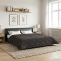 Winterbettdecke Gepolstert Anthrazit 200 x 200 cm