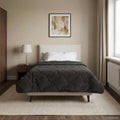 Winterbettdecke Gepolstert Anthrazit 135 x 200 cm