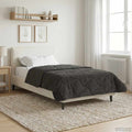 Winterbettdecke Gepolstert Anthrazit 155 x 220 cm