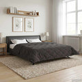 Winterbettdecke Gepolstert Anthrazit 200 x 220 cm