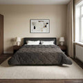 Winterbettdecke Gepolstert Anthrazit 220 x 240 cm