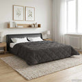 Winterbettdecke Gepolstert Anthrazit 220 x 260 cm