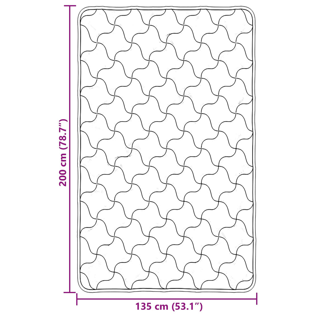 Winterbettdecke Gepolstert Hellgrau 135 x 200 cm