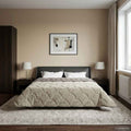 Winterbettdecke Gepolstert Hellgrau 200 x 220 cm