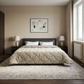 Winterbettdecke Gepolstert Hellgrau 220 x 240 cm