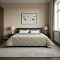 Winterbettdecke Gepolstert Hellgrau 240 x 260 cm