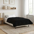Winterbettdecke Gepolstert Schwarz 135 x 200 cm