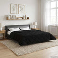 Winterbettdecke Gepolstert Schwarz 200 x 220 cm