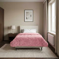 Winterbettdecke Rosa 140 x 220 cm Mikrofaser und Teddy-Fleece