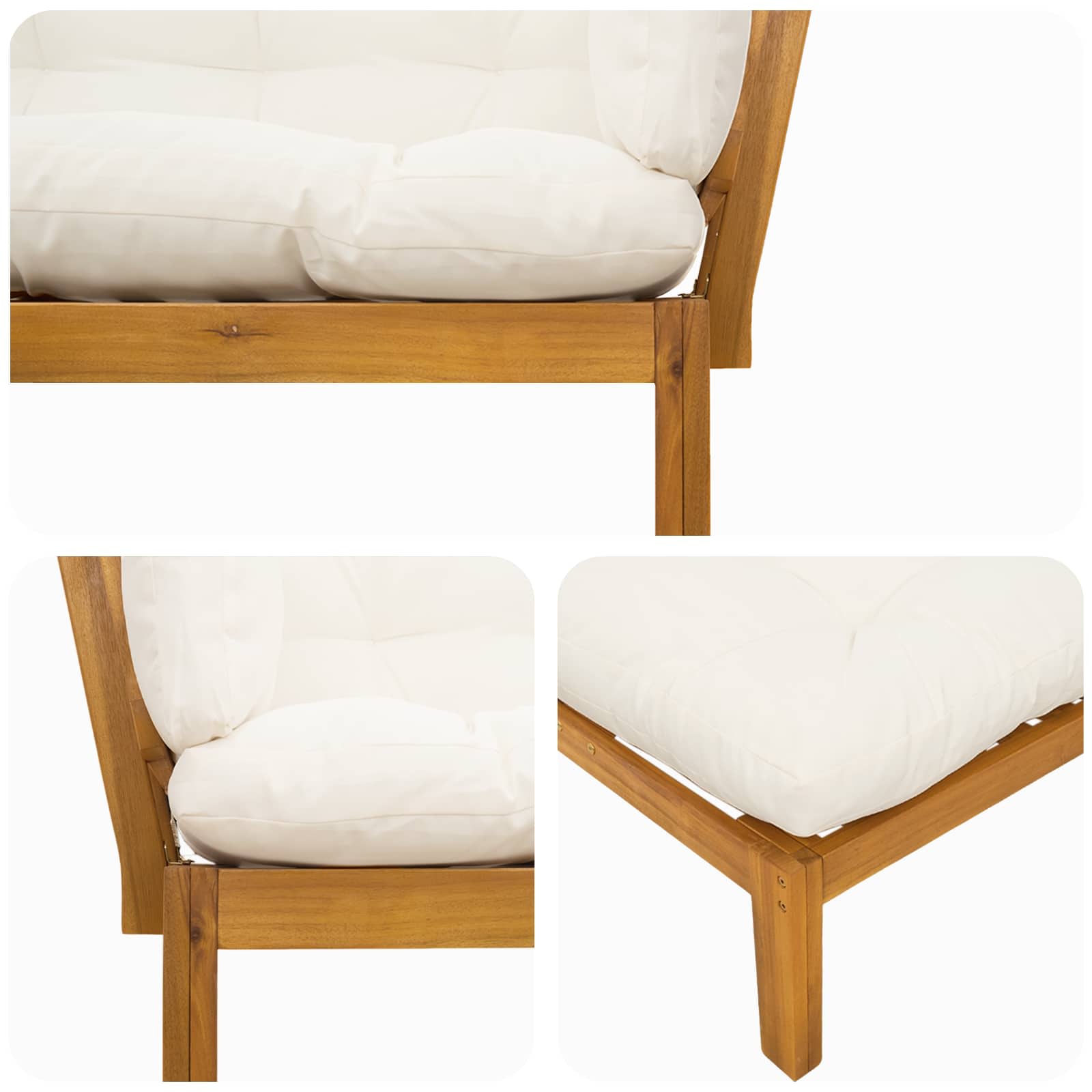 Ecksofa Akazienholz