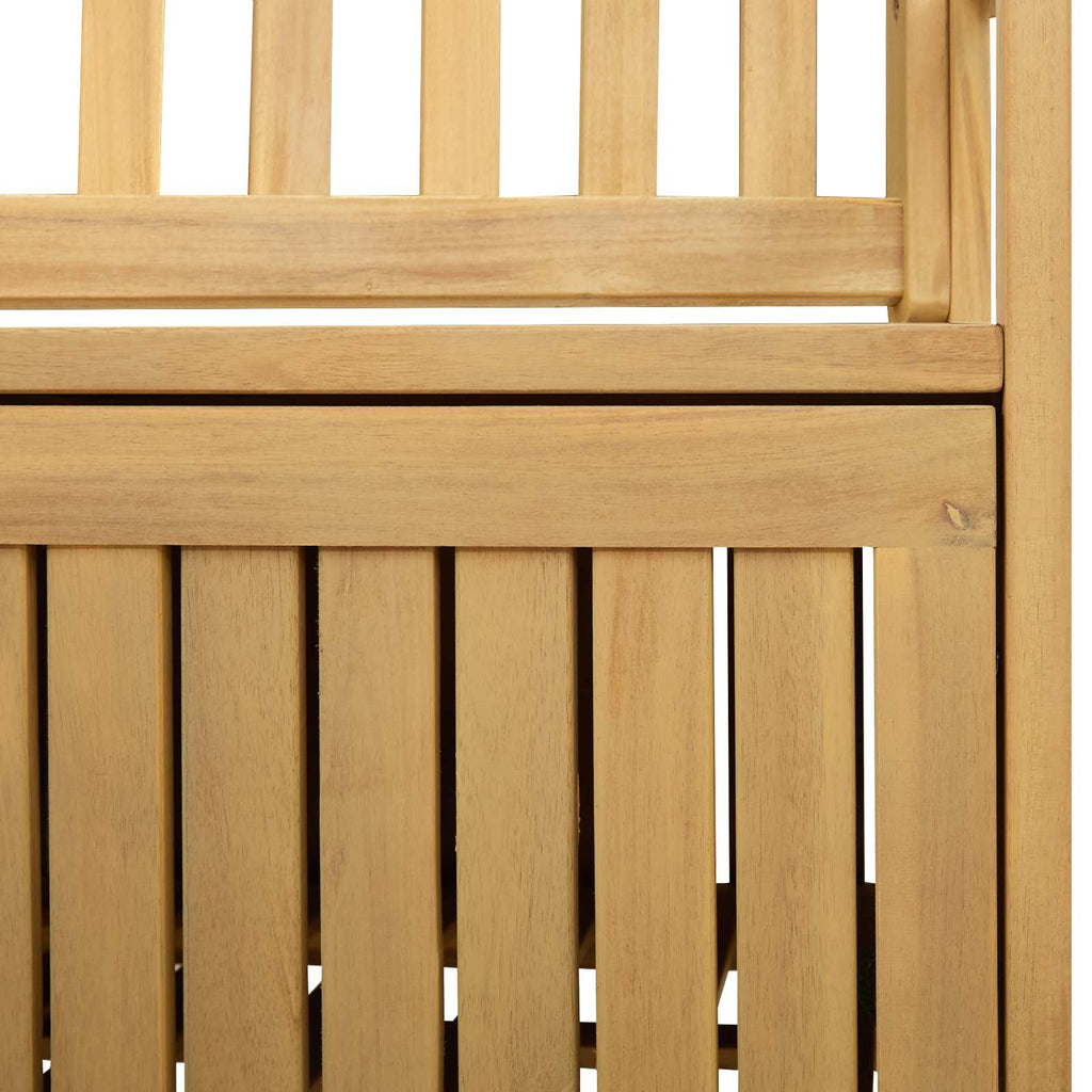 Sitzbank mit Stauraum mit Tür 148 x 63 x 84 cm Massiv-Akazie
