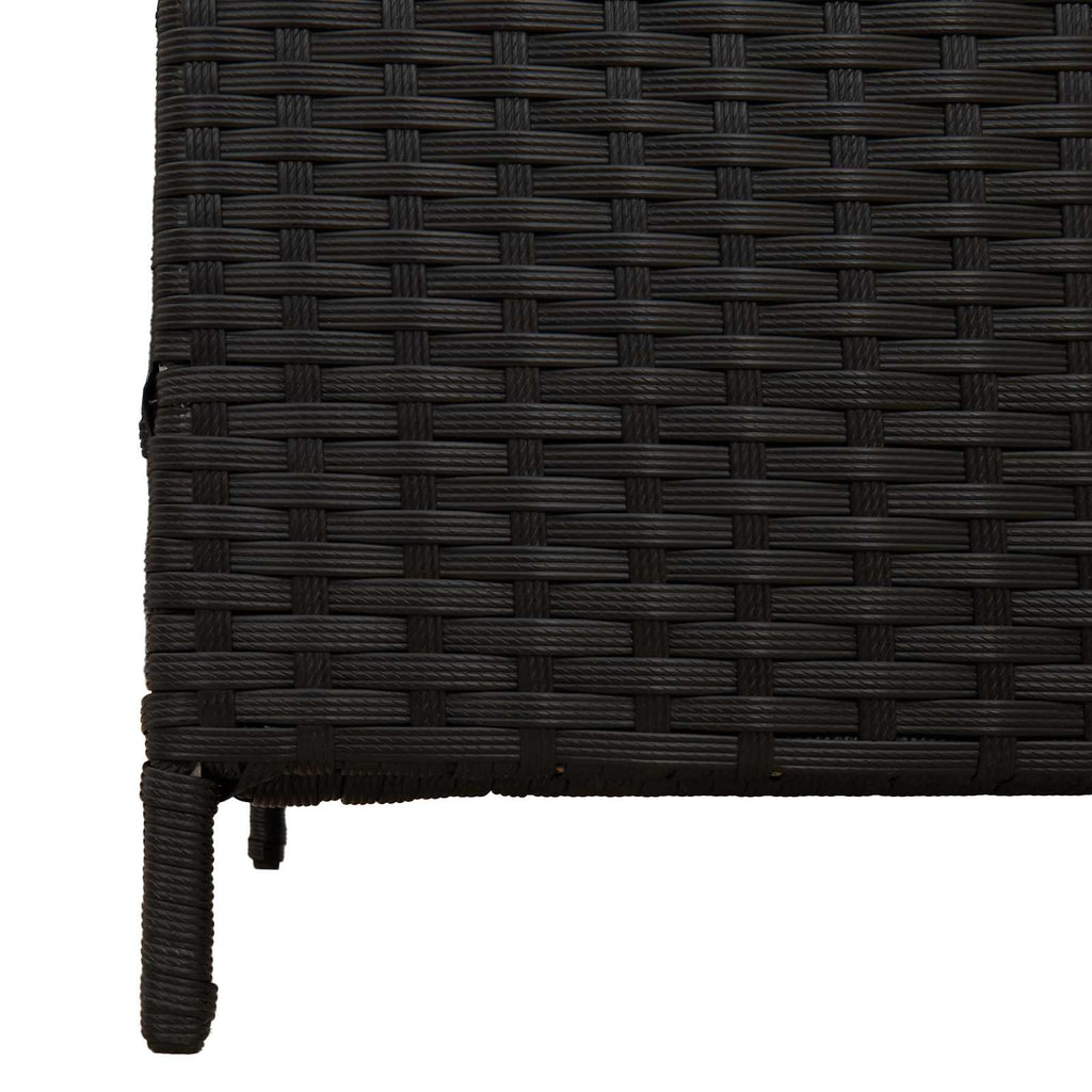 Außen-Mülltonne Schwarz 40 x 40 x 80 cm Poly-Rattan