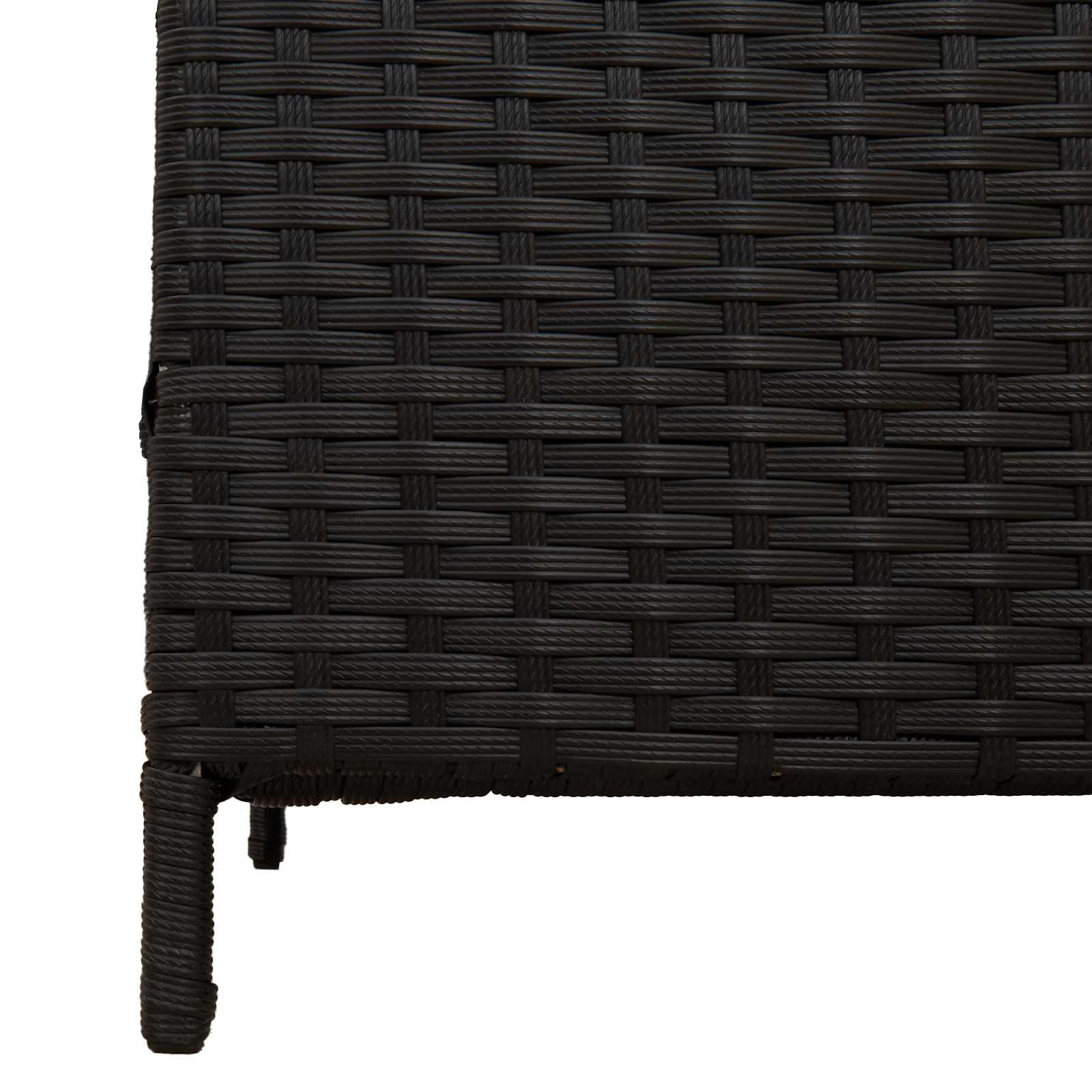 Außen-Mülltonne Schwarz 40 x 40 x 80 cm Poly-Rattan