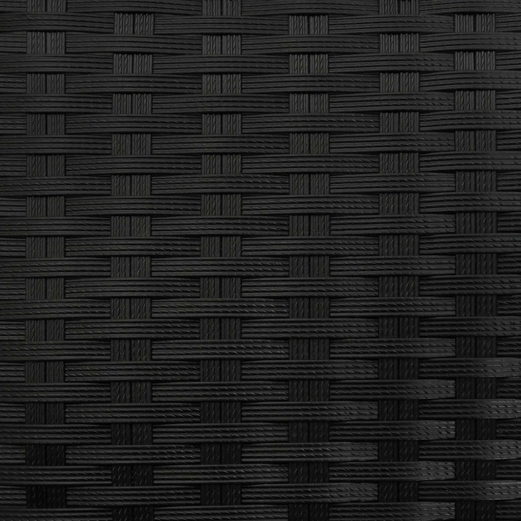 Außen-Mülltonne Schwarz 40 x 40 x 80 cm Poly-Rattan