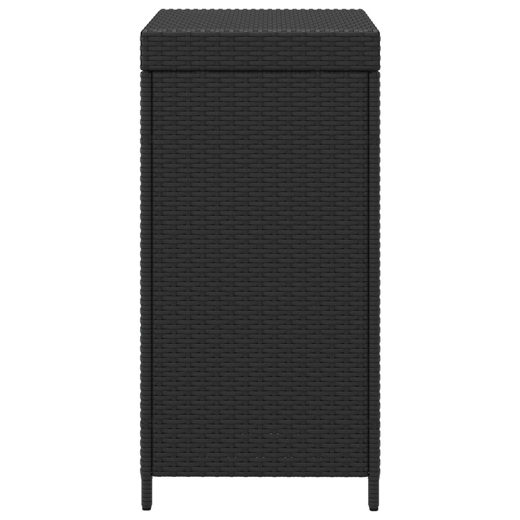 Außen-Mülltonne Schwarz 40 x 40 x 80 cm Poly-Rattan