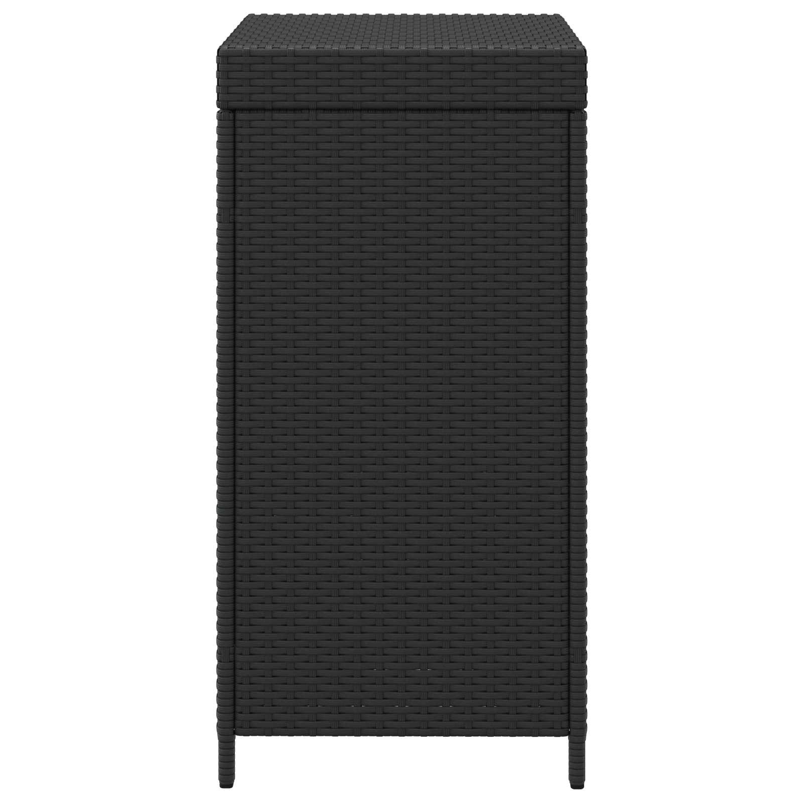Außen-Mülltonne Schwarz 40 x 40 x 80 cm Poly-Rattan