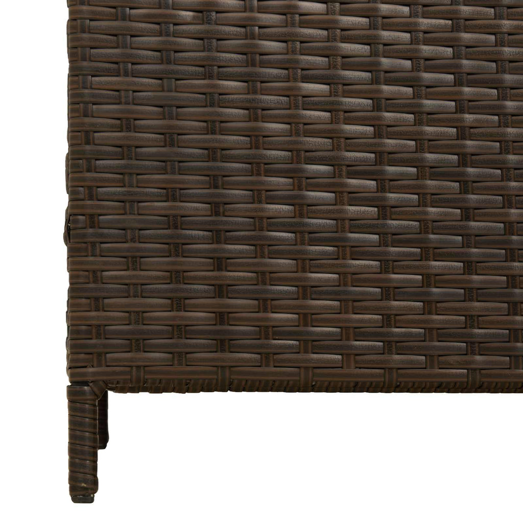 Außen-Mülltonne Braun 40 x 40 x 80 cm Poly-Rattan