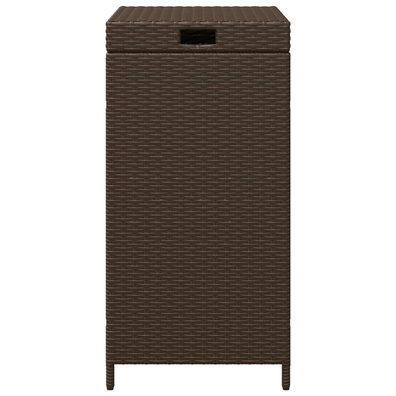 Außen-Mülltonne Braun 40 x 40 x 80 cm Poly-Rattan