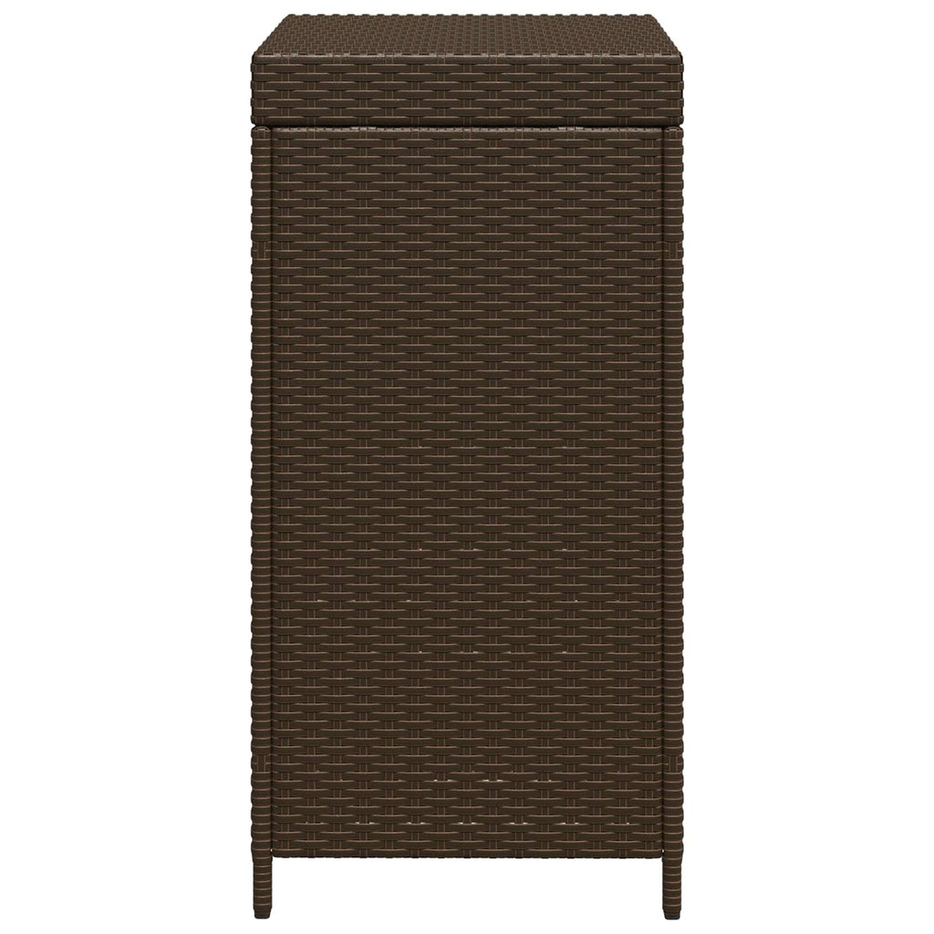 Außen-Mülltonne Braun 40 x 40 x 80 cm Poly-Rattan