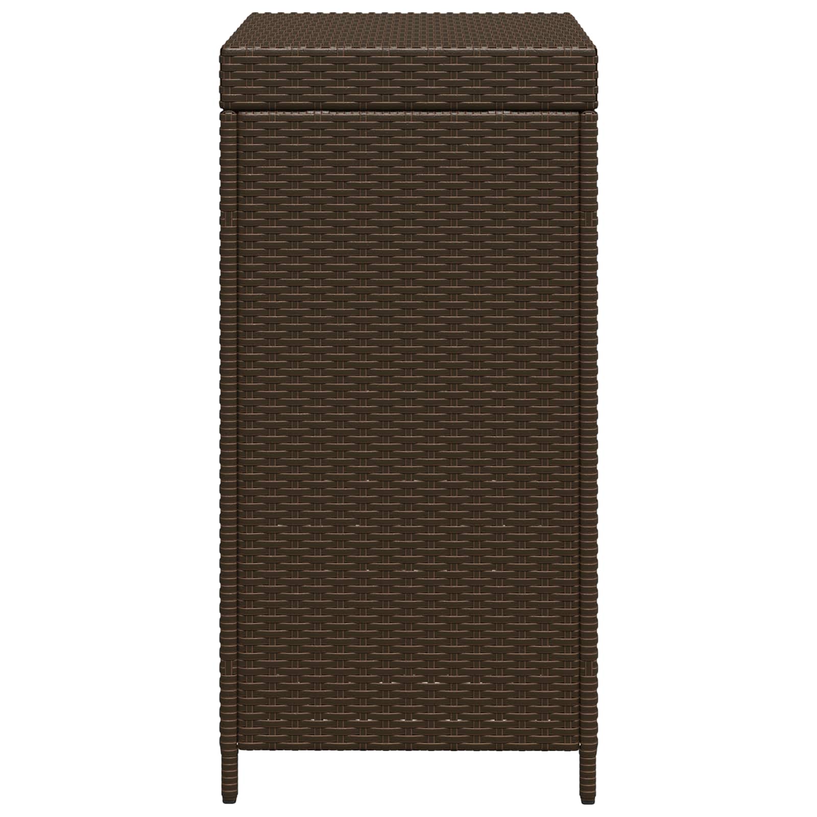 Außen-Mülltonne Braun 40 x 40 x 80 cm Poly-Rattan