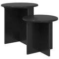 Beistelltisch-Set 2 pcs Schwarze Eiche Holzwerkstoff