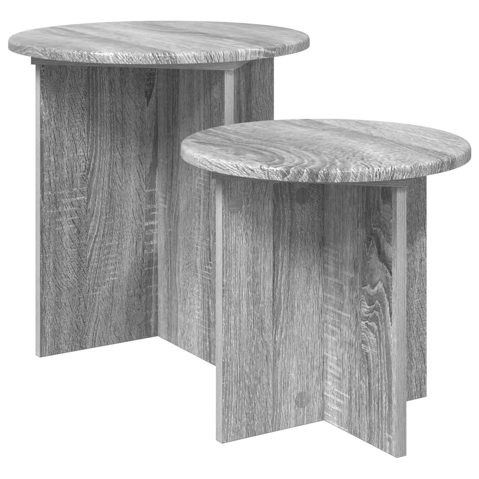 Beistelltisch-Set 2 pcs Graues Sonoma Holzwerkstoff