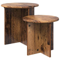 Beistelltisch-Set 2 pcs Altholz Holzwerkstoff