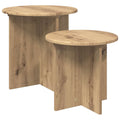 Beistelltisch-Set 2 pcs Artisan-Eiche Holzwerkstoff