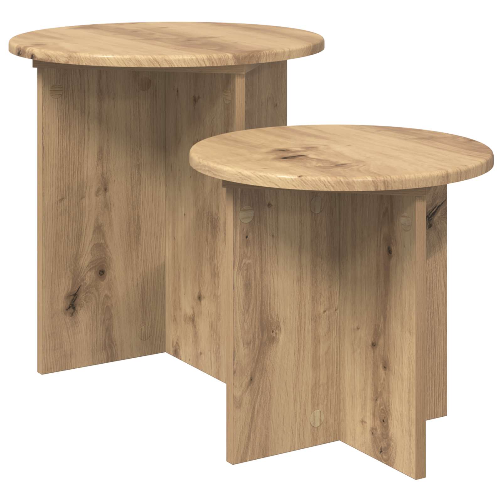 Beistelltisch-Set 2 pcs Artisan-Eiche Holzwerkstoff