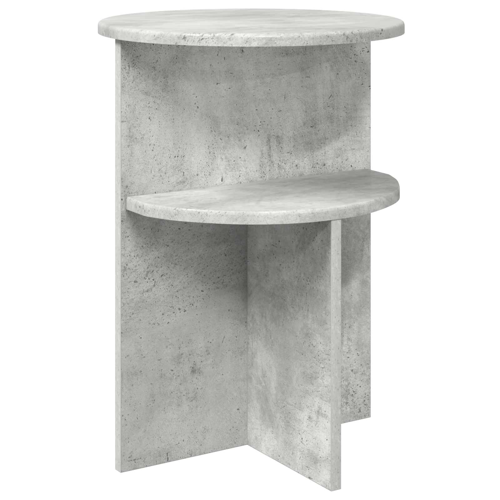 Beistelltisch Betongrau Ø 39,5 x 55 cm Holzwerkstoff