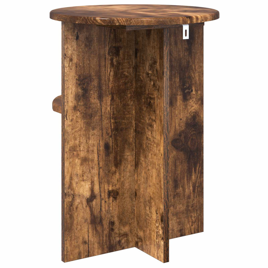 Beistelltisch Geräucherte Eiche Ø 39,5 x 55 cm Holzwerkstoff