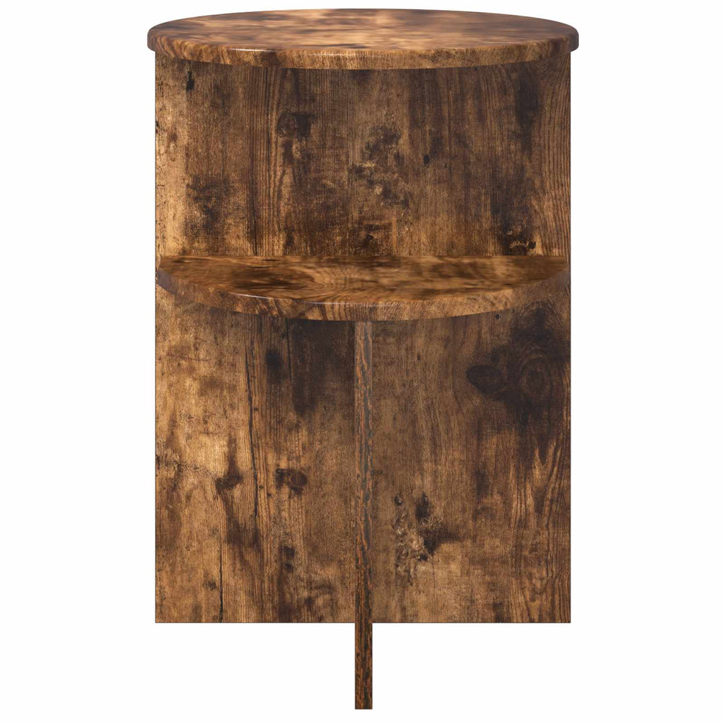 Beistelltisch Geräucherte Eiche Ø 39,5 x 55 cm Holzwerkstoff
