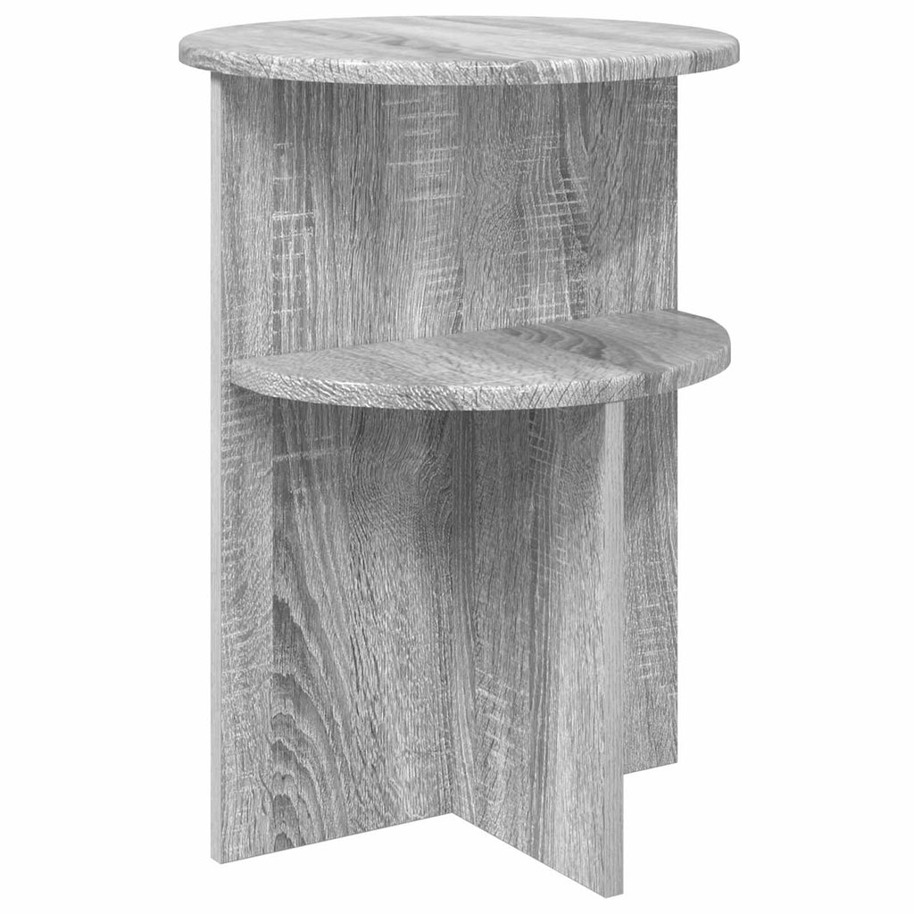 Beistelltisch Graues Sonoma Ø 39,5 x 55 cm Holzwerkstoff