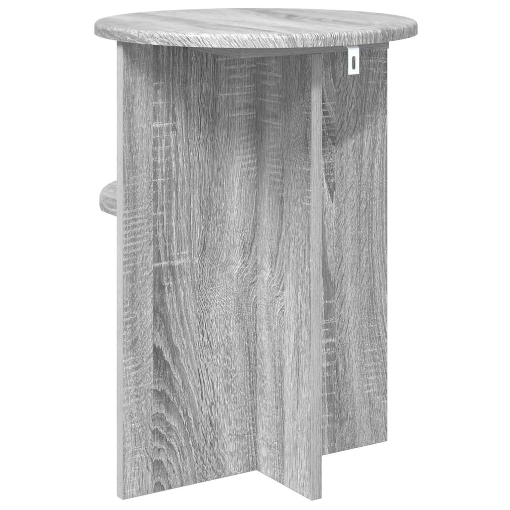 Beistelltisch Graues Sonoma Ø 39,5 x 55 cm Holzwerkstoff